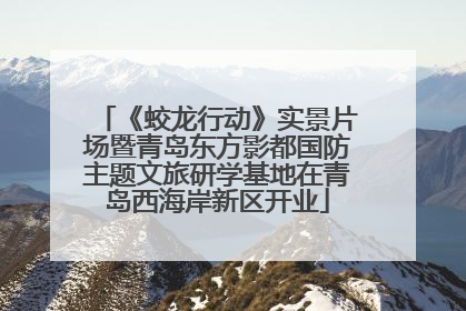 《蛟龙行动》实景片场暨青岛东方影都国防主题文旅研学基地在青岛西海岸新区开业