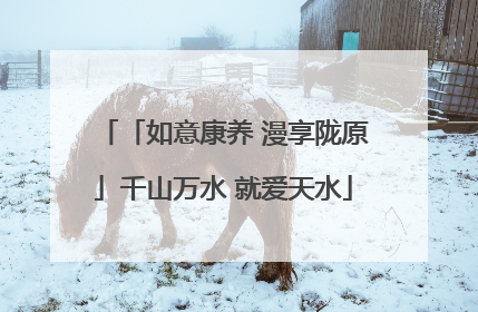 「如意康养 漫享陇原」千山万水 就爱天水