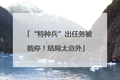 “特种兵”出任务被截停！结局太意外
