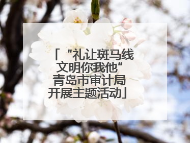 “礼让斑马线 文明你我他” 青岛市审计局开展主题活动