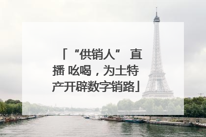 “供销人” 直播 吆喝，为土特产开辟数字销路