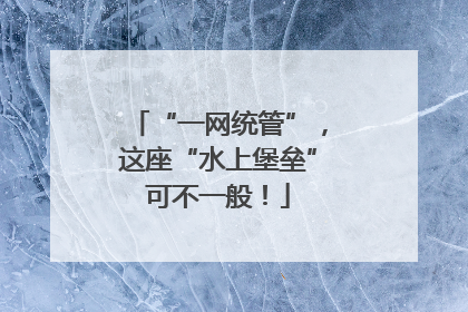 “一网统管”，这座“水上堡垒”可不一般！