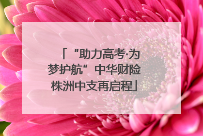 “助力高考·为梦护航”中华财险株洲中支再启程