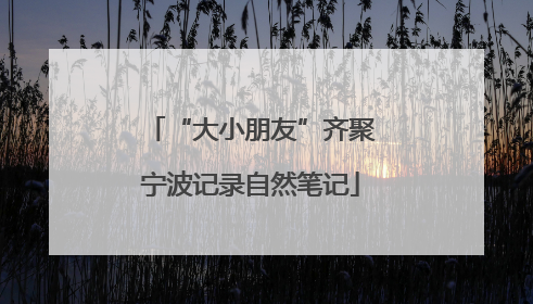 “大小朋友”齐聚宁波记录自然笔记