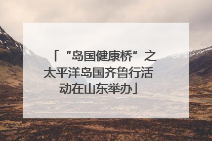 “岛国健康桥”之太平洋岛国齐鲁行活动在山东举办