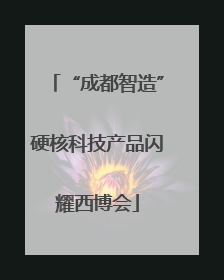 “成都智造”硬核科技产品闪耀西博会