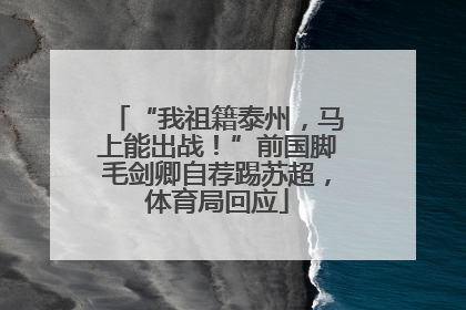 “我祖籍泰州，马上能出战！”前国脚毛剑卿自荐踢苏超，体育局回应