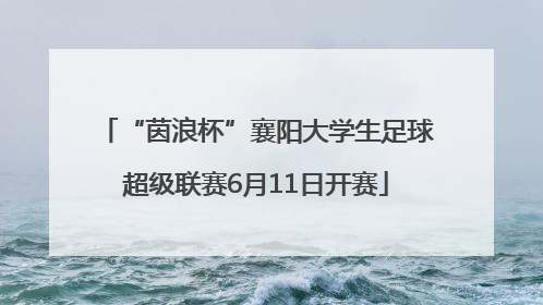 “茵浪杯”襄阳大学生足球超级联赛6月11日开赛