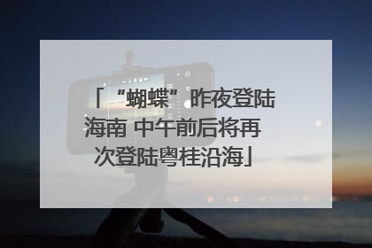 “蝴蝶”昨夜登陆海南 中午前后将再次登陆粤桂沿海