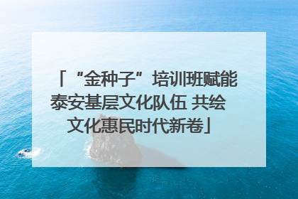 “金种子”培训班赋能泰安基层文化队伍 共绘文化惠民时代新卷