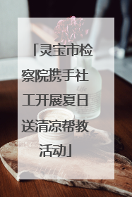 灵宝市检察院携手社工开展夏日送清凉帮教活动