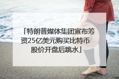 特朗普媒体集团宣布筹资25亿美元购买比特币 股价开盘后跳水