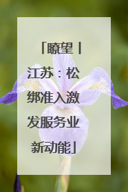 瞭望丨江苏：松绑准入激发服务业新动能