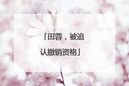 田蓉，被追认撤销资格