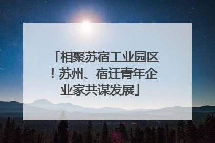 相聚苏宿工业园区！苏州、宿迁青年企业家共谋发展