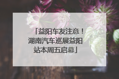益阳车友注意！湖南汽车巡展益阳站本周五启幕