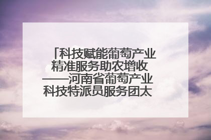 科技赋能葡萄产业 精准服务助农增收——河南省葡萄产业科技特派员服务团太康县科技服务纪实