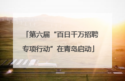 第六届“百日千万招聘专项行动”在青岛启动