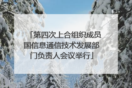 第四次上合组织成员国信息通信技术发展部门负责人会议举行