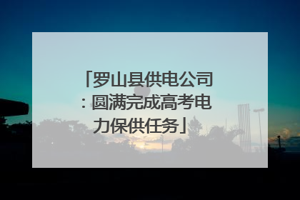 罗山县供电公司：圆满完成高考电力保供任务