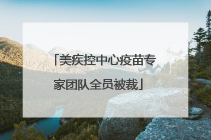 美疾控中心疫苗专家团队全员被裁