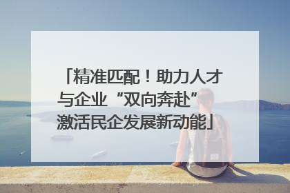 精准匹配！助力人才与企业“双向奔赴” 激活民企发展新动能