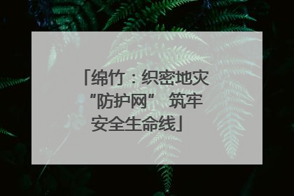绵竹：织密地灾“防护网” 筑牢安全生命线