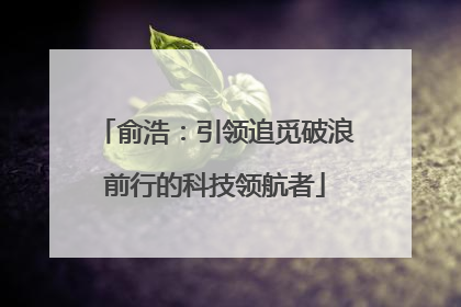 俞浩：引领追觅破浪前行的科技领航者