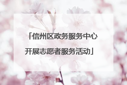 信州区政务服务中心开展志愿者服务活动