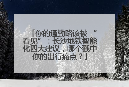你的通勤路该被 “看见”：长沙地铁智能化四大建议，哪个戳中你的出行痛点？