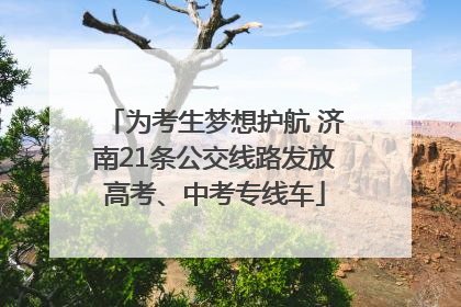 为考生梦想护航 济南21条公交线路发放高考、中考专线车