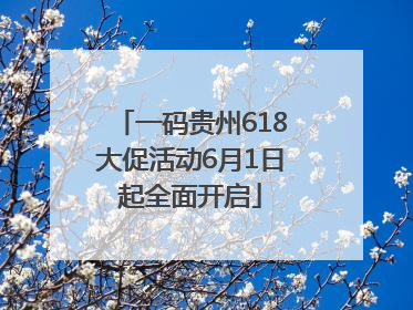 一码贵州618大促活动6月1日起全面开启