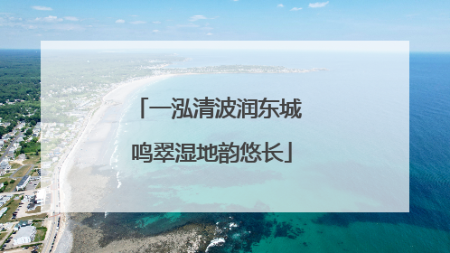 一泓清波润东城 鸣翠湿地韵悠长