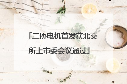 三协电机首发获北交所上市委会议通过