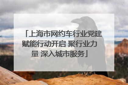 上海市网约车行业党建赋能行动开启 聚行业力量 深入城市服务