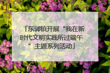 东郭镇开展“我在新时代文明实践所过端午”主题系列活动