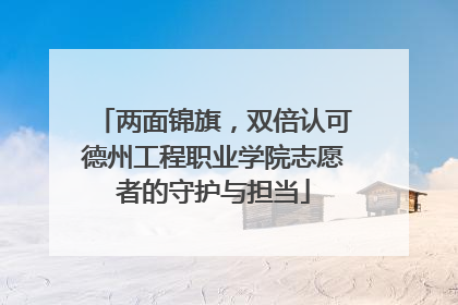 两面锦旗，双倍认可德州工程职业学院志愿者的守护与担当