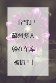 严打！赣州多人躲在车库被抓！