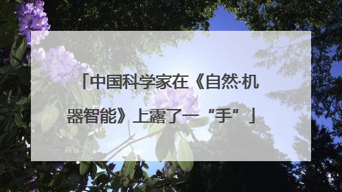 中国科学家在《自然·机器智能》上露了一“手”