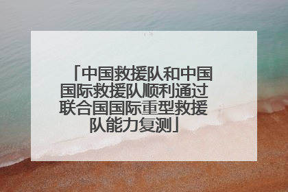 中国救援队和中国国际救援队顺利通过联合国国际重型救援队能力复测