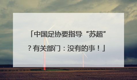 中国足协要指导“苏超”？有关部门：没有的事！