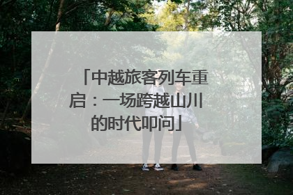 中越旅客列车重启：一场跨越山川的时代叩问