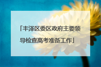 丰泽区委区政府主要领导检查高考准备工作