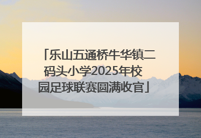 乐山五通桥牛华镇二码头小学2025年校园足球联赛圆满收官