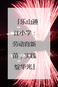 乐山通江小学：劳动育新苗，实践绽华光