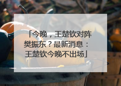 今晚，王楚钦对阵樊振东？最新消息：王楚钦今晚不出场