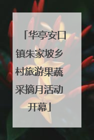 华亭安口镇朱家坡乡村旅游果蔬采摘月活动开幕
