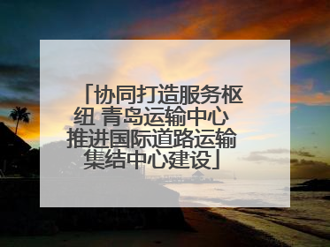 协同打造服务枢纽 青岛运输中心推进国际道路运输集结中心建设