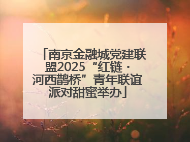 南京金融城党建联盟2025“红链・河西鹊桥”青年联谊派对甜蜜举办