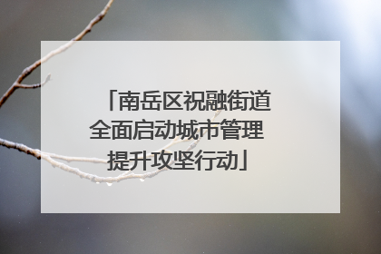 南岳区祝融街道全面启动城市管理提升攻坚行动